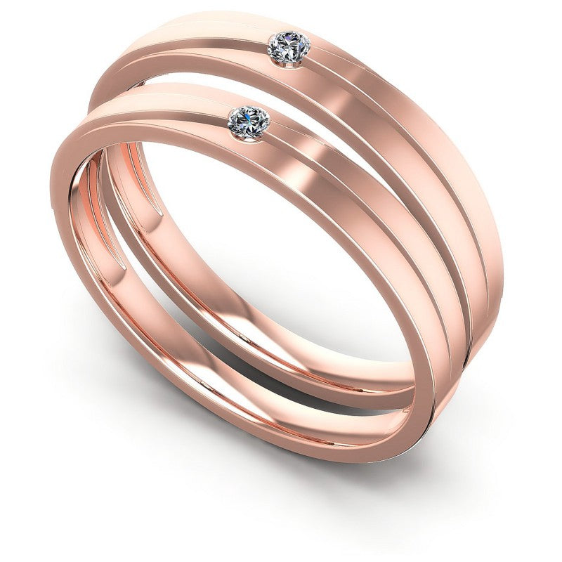 Round Cut Diamonds Wedding Sets in 18KT White Gold