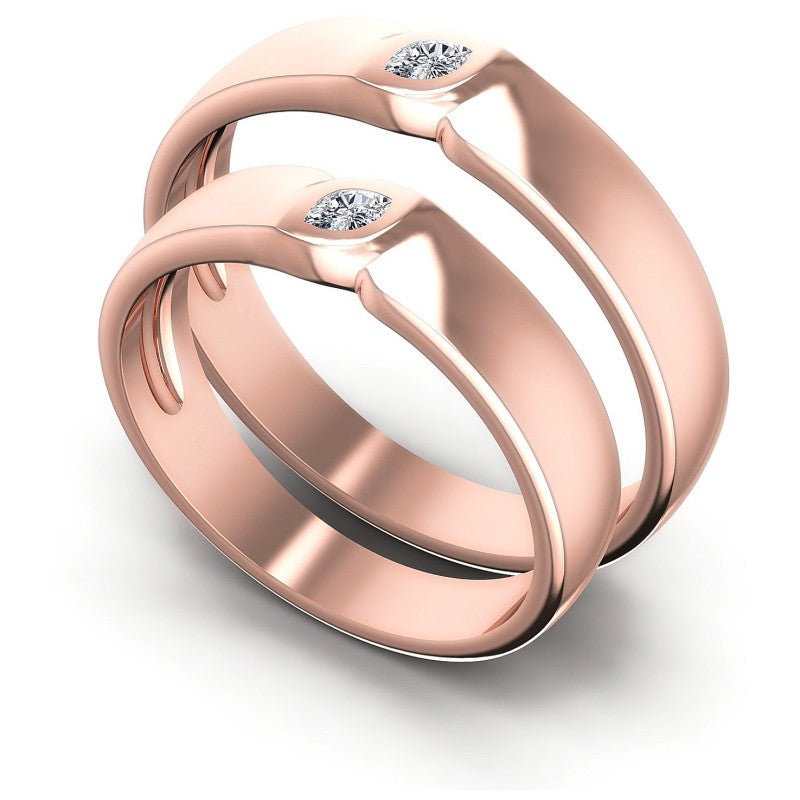 Marquise Cut Diamonds Wedding Sets in 18KT White Gold