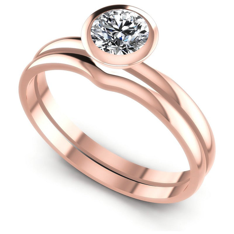 Round Cut Diamonds Bridal Set in 18KT White Gold