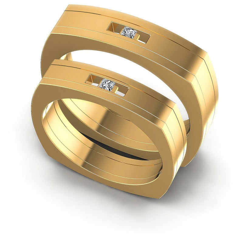 Princess Cut Diamonds Wedding Sets in 14KT White Gold