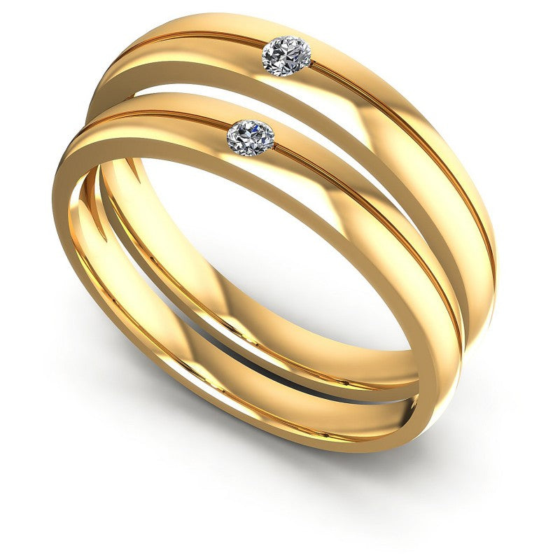 Round Cut Diamonds Wedding Sets in 14KT White Gold
