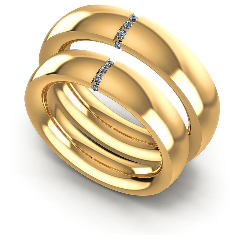 Round Cut Diamonds Wedding Sets in 14KT White Gold