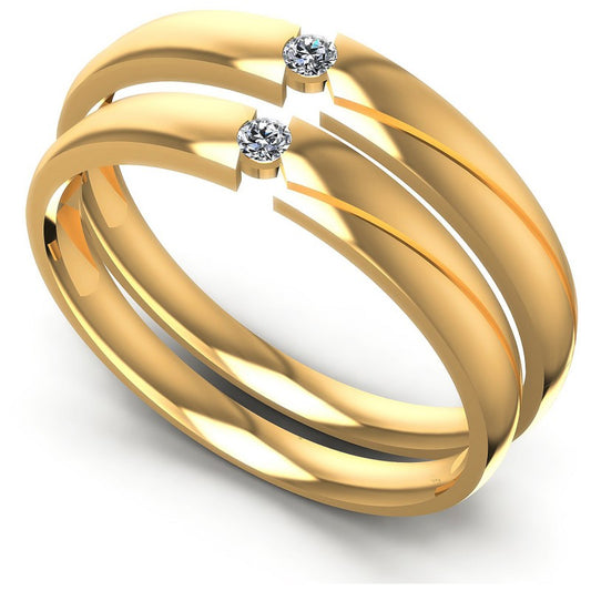 Round Cut Diamonds Wedding Sets in 14KT White Gold