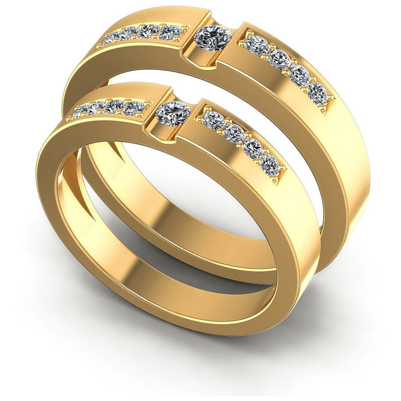 Round Cut Diamonds Wedding Sets in 14KT White Gold