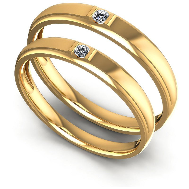 Round Cut Diamonds Wedding Sets in 14KT White Gold