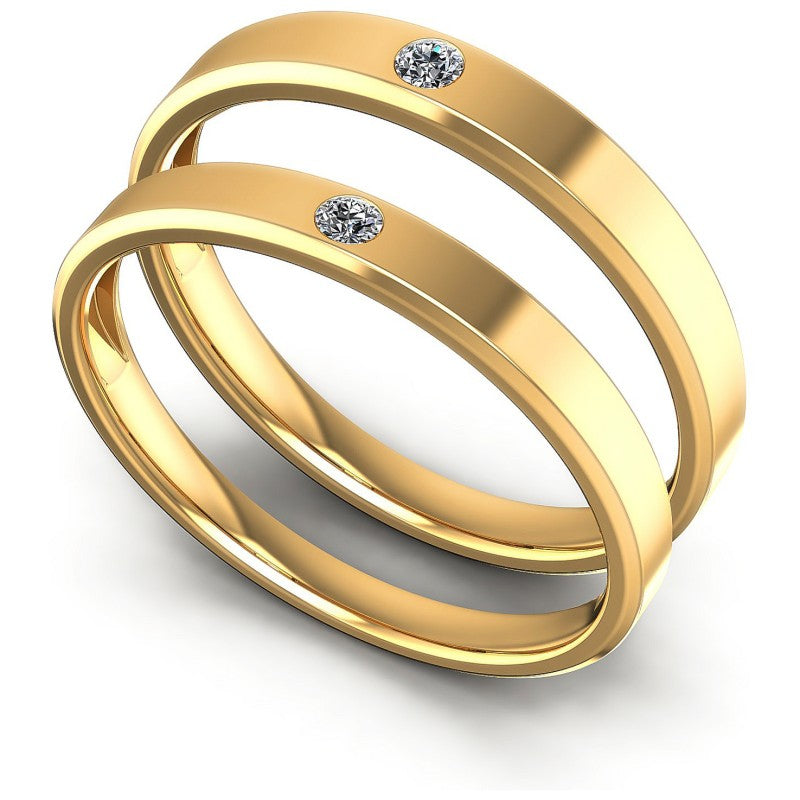 Round Cut Diamonds Wedding Sets in 14KT White Gold