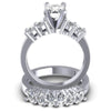 Oval And Emerald Cut Diamonds Bridal Set in 14KT Yellow Gold