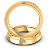 Round Cut Diamonds Wedding Sets in 14KT Yellow Gold
