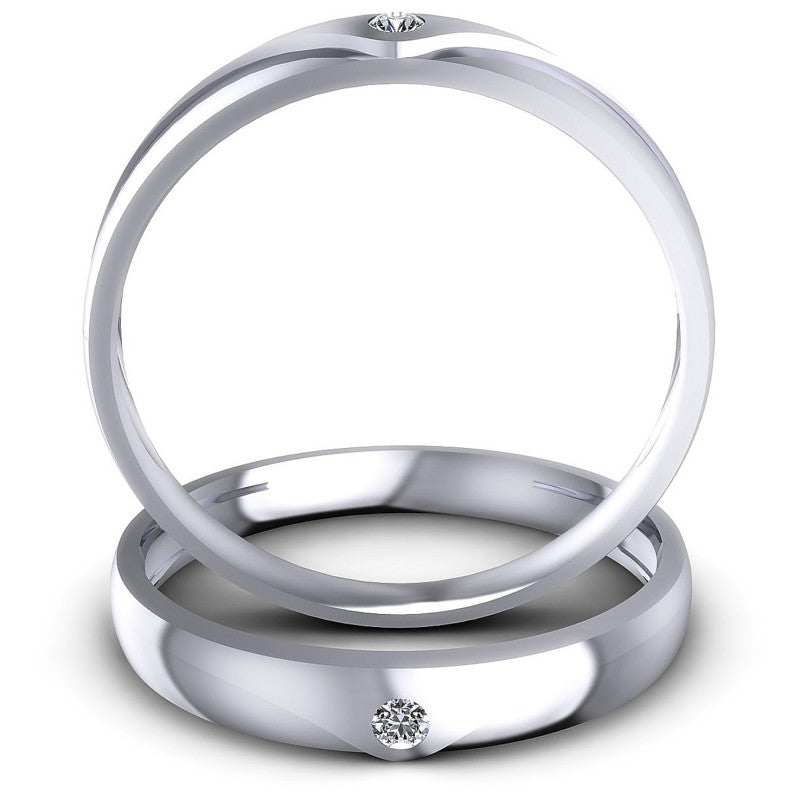Round Cut Diamonds Wedding Sets in 14KT Yellow Gold