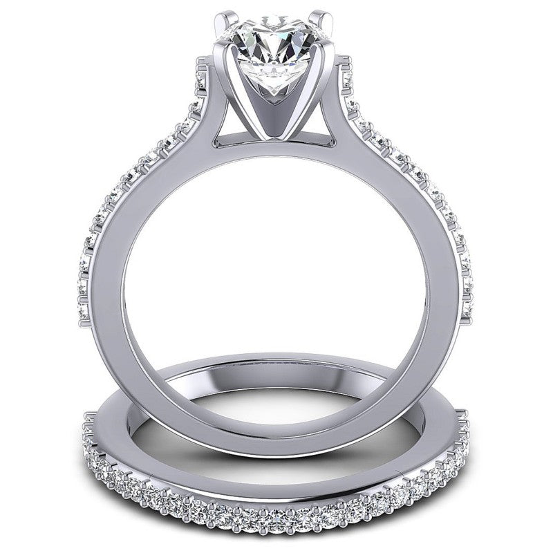 Round Diamonds 0.75CT Bridal Set in 14KT Yellow Gold