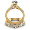 Round Diamonds 1.10CT Bridal Set in 14KT Yellow Gold