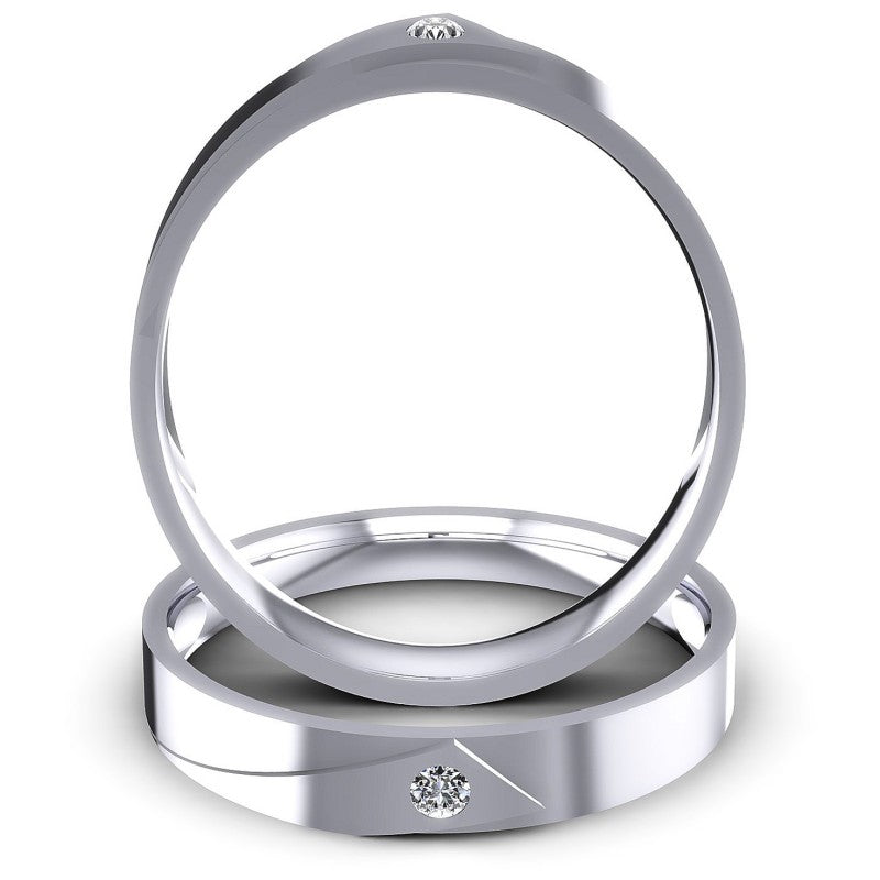 Round Cut Diamonds Wedding Sets in 14KT Yellow Gold