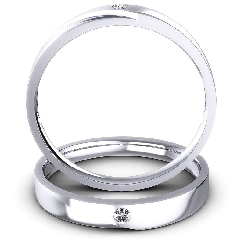 Round Cut Diamonds Wedding Sets in 14KT Yellow Gold
