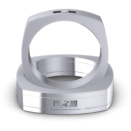 Princess Cut Diamonds Wedding Sets in 14KT Yellow Gold