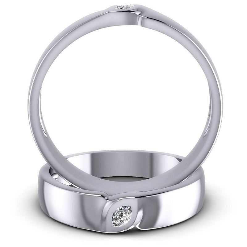 Marquise Cut Diamonds Wedding Sets in 14KT Yellow Gold