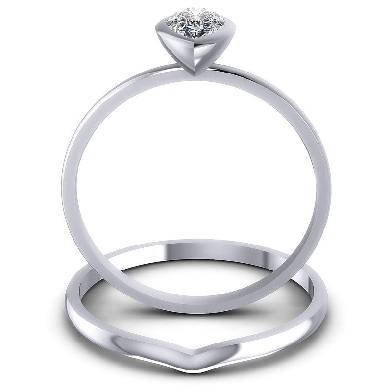 Pear Cut Diamonds Bridal Set in 14KT Yellow Gold