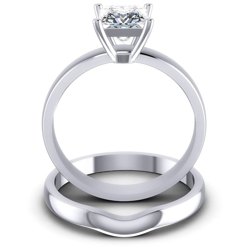 Princess Cut Diamonds Bridal Set in 14KT Yellow Gold
