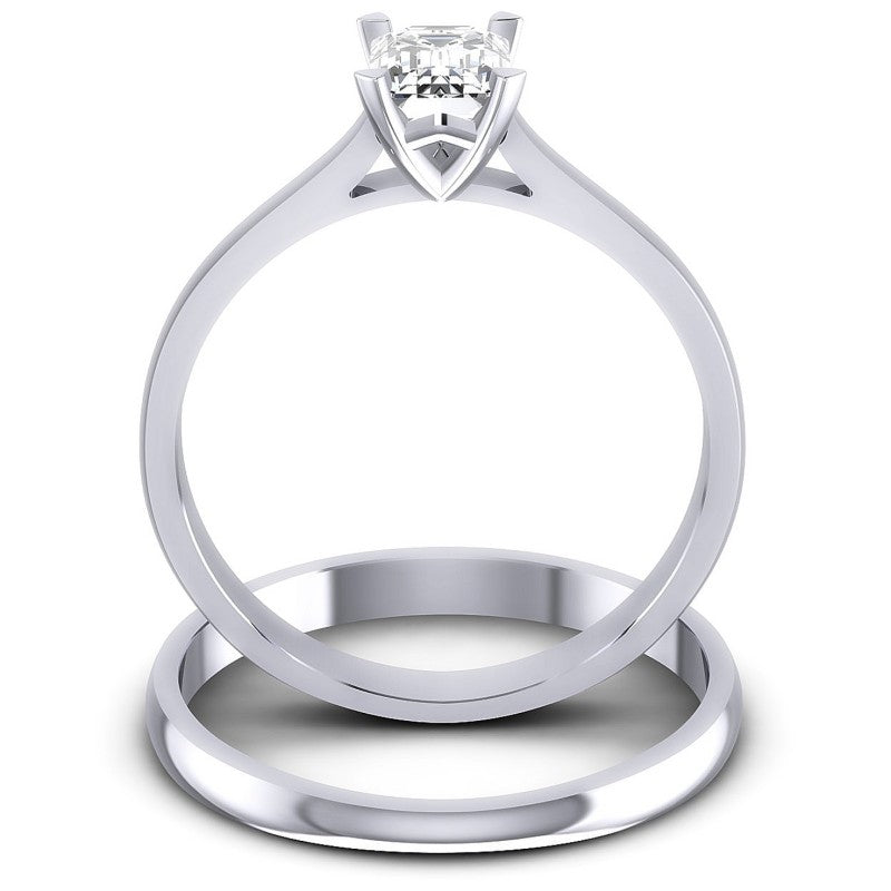 Emerald Cut Diamonds Bridal Set in 14KT Yellow Gold