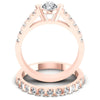 Round And Oval Cut Diamonds Bridal Set in 18KT Yellow Gold