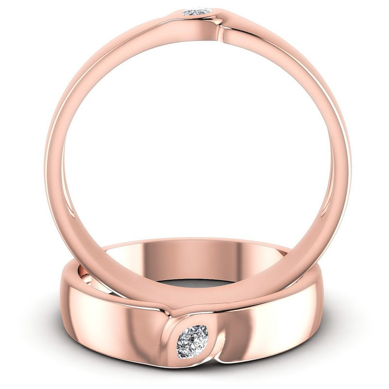 Marquise Cut Diamonds Wedding Sets in 18KT Yellow Gold