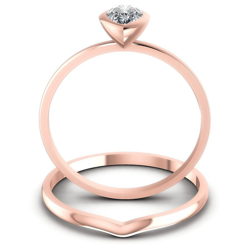 Pear Cut Diamonds Bridal Set in 18KT Yellow Gold