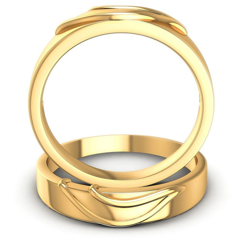 Round Cut Diamonds Wedding Sets in 14KT Yellow Gold