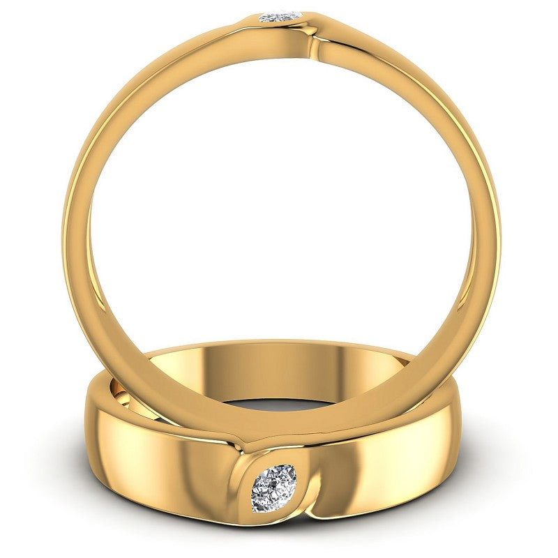Marquise Cut Diamonds Wedding Sets in 14KT Yellow Gold