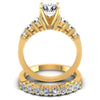 Round Diamonds 1.55CT Bridal Set in 14KT Yellow Gold