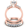 Princess And Oval Cut Diamonds Bridal Set in 18KT Yellow Gold