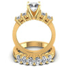 Oval And Cushion Cut Diamonds Bridal Set in 14KT Yellow Gold