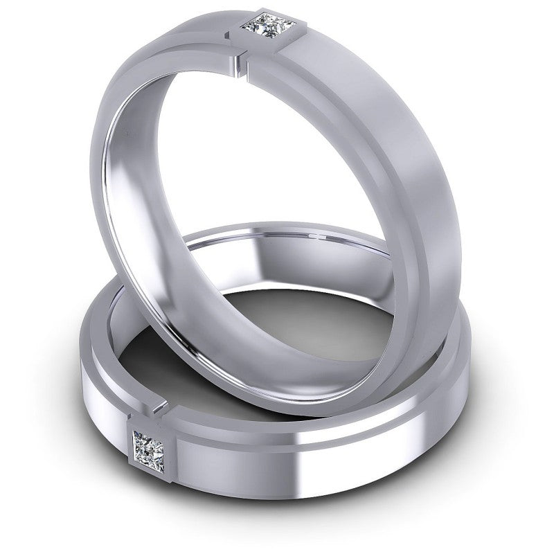 Princess Cut Diamonds Wedding Sets in 14KT Rose Gold