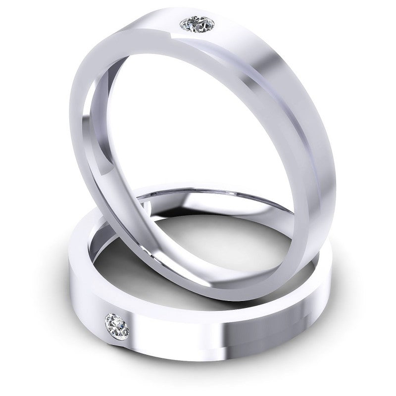 Round Cut Diamonds Wedding Sets in 14KT Rose Gold