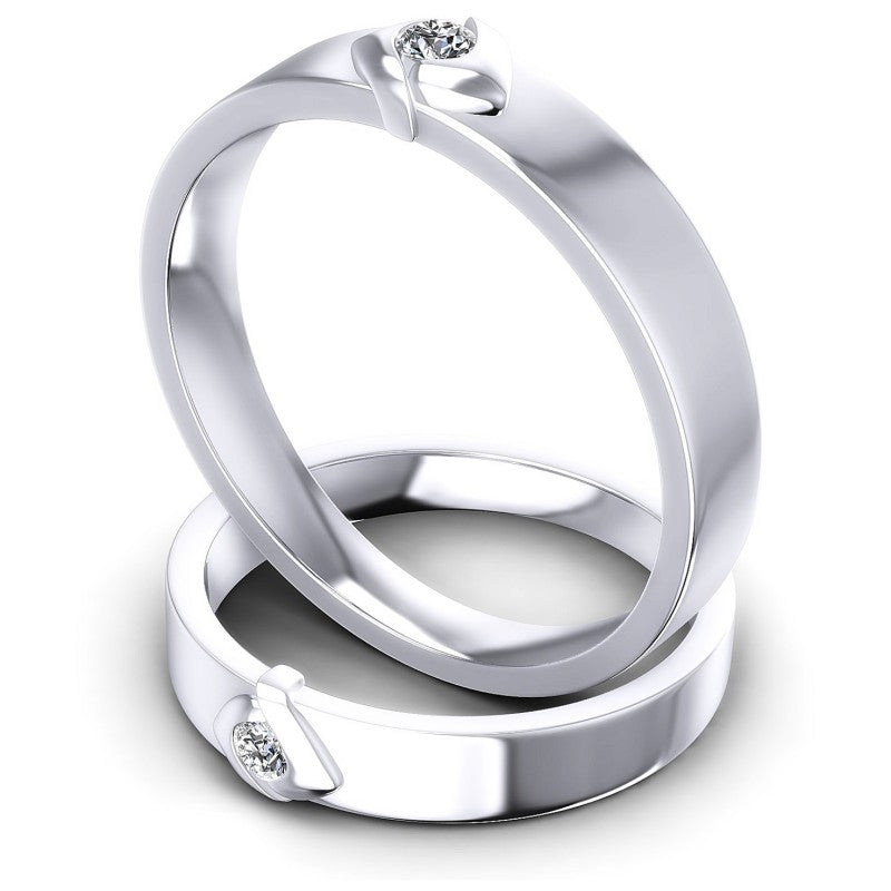 Round Cut Diamonds Wedding Sets in 14KT Rose Gold
