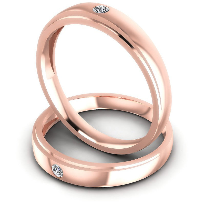 Round Cut Diamonds Wedding Sets in 18KT Rose Gold