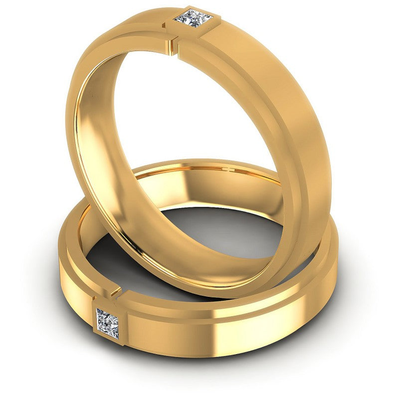 Princess Cut Diamonds Wedding Sets in 14KT Rose Gold