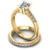 Round And Pear Cut Diamonds Bridal Set in 14KT Rose Gold