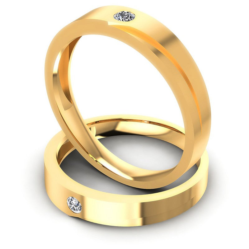 Round Cut Diamonds Wedding Sets in 14KT Rose Gold