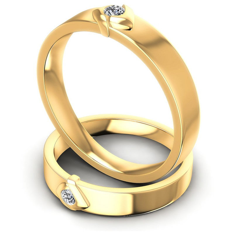 Round Cut Diamonds Wedding Sets in 14KT Rose Gold