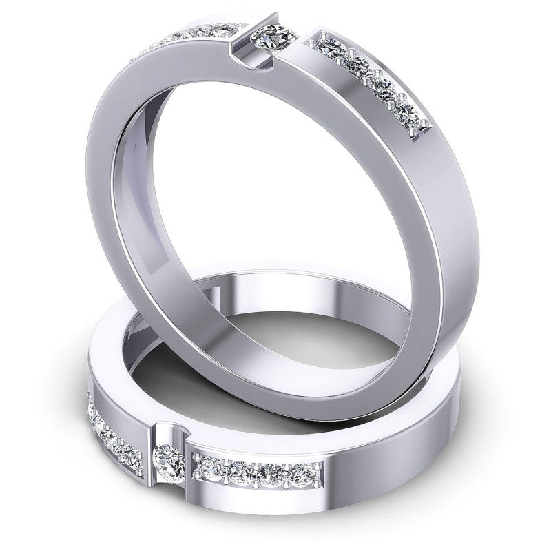 Round Cut Diamonds Wedding Sets in 14KT Rose Gold