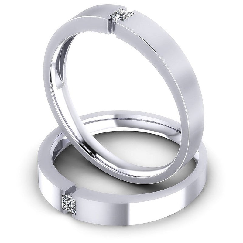 Princess Cut Diamonds Wedding Sets in 14KT Rose Gold