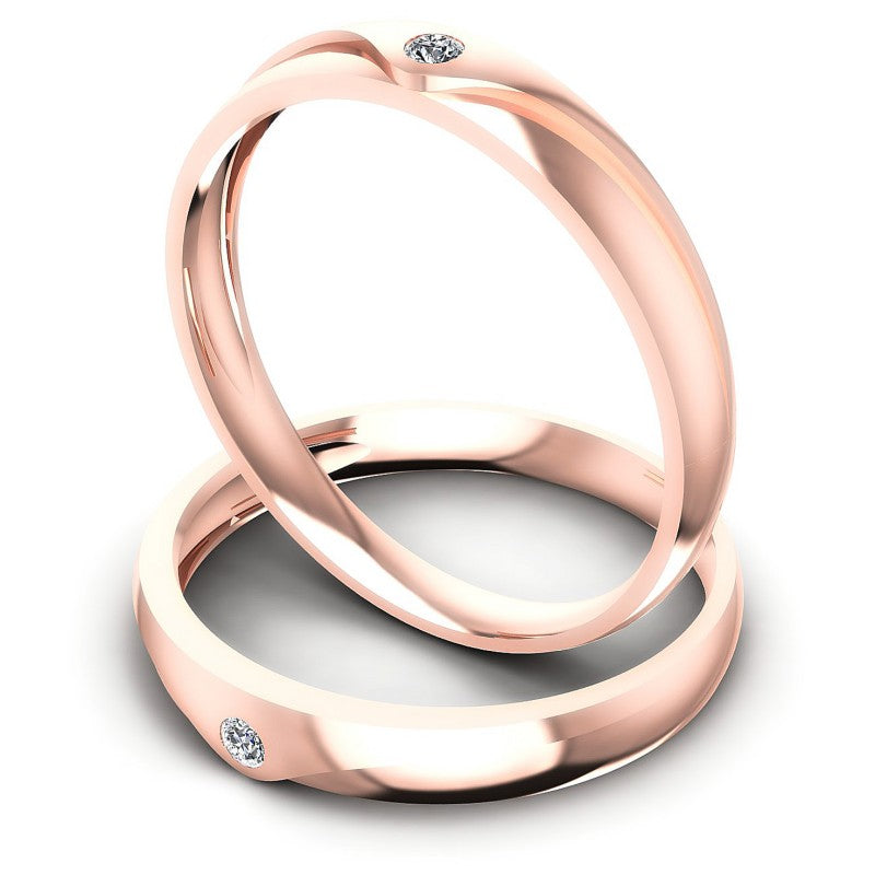 Round Cut Diamonds Wedding Sets in 18KT Rose Gold