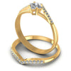Princess and Round Diamonds 0.60CT Bridal Set in 14KT Rose Gold