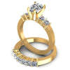 Princess And Pear Cut Diamonds Bridal Set in 14KT Rose Gold