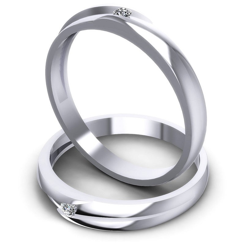 Princess And Round Cut Diamonds Wedding Sets in 14KT Rose Gold