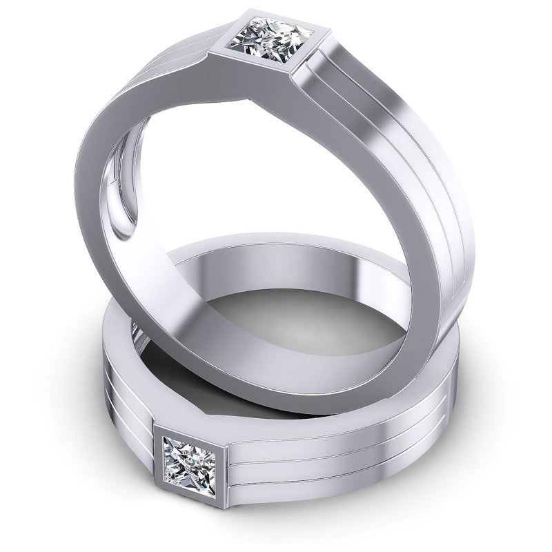 Princess Cut Diamonds Wedding Sets in 14KT Rose Gold