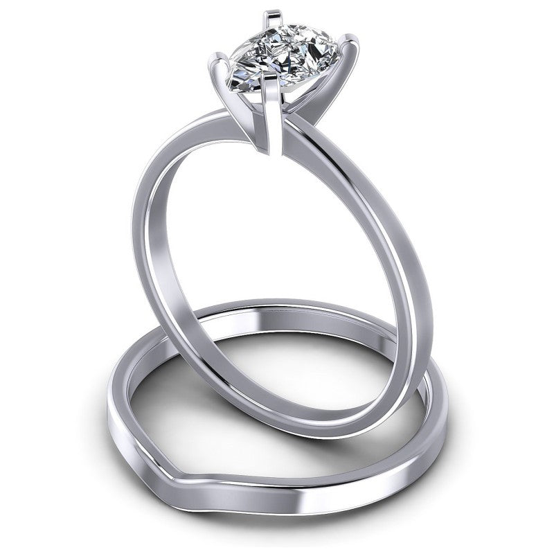 Pear Cut Diamonds Bridal Set in 14KT Rose Gold