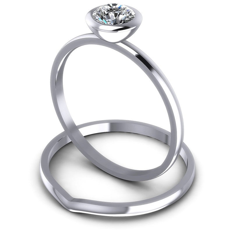 Round Cut Diamonds Bridal Set in 14KT Rose Gold