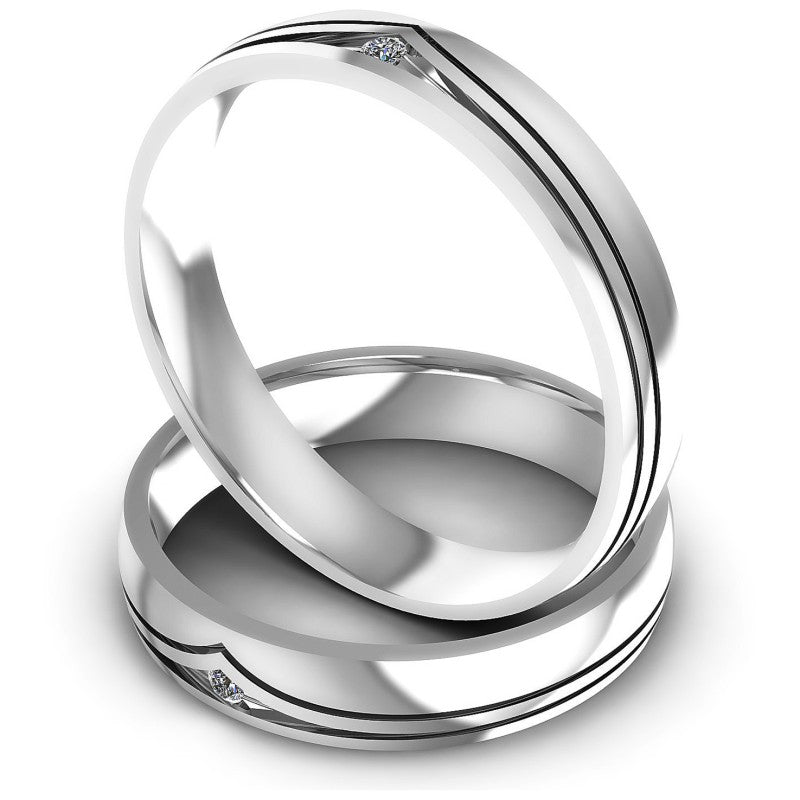 Round Cut Diamonds Wedding Sets in 14KT Rose Gold