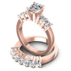 Oval And Pear Cut Diamonds Bridal Set in 18KT Rose Gold