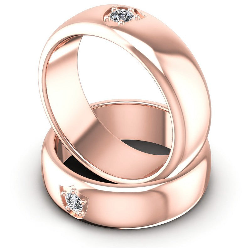 Round Cut Diamonds Wedding Sets in 18KT Rose Gold